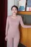 三针莫代尔打底衫女薄款春秋保暖上衣美体秋衣秋裤套装圆领内穿修身 藕紫【圆领薄款套装】 M /80-105斤 实拍图