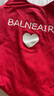 范德安（BALNEAIRE）高端小红心系列女童连体泡温泉防晒度假泳衣训练 苹果红 140 实拍图