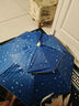 呈爱伞帽成人头戴伞双层透气雨帽钓鱼伞户外钓鱼防晒防雨加大头戴雨伞 银胶双层水滴蓝色 实拍图