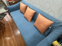 帕布（pabu）沙发套罩全包加厚玉米粒沙发套子全罩布艺皮沙发通用防滑保护罩 西湖蓝 三人（适用190-230cm长度）单件 实拍图