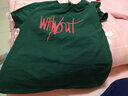 筱岚 2025夏新款闺蜜装丅恤女半袖韩版女装棉质短袖T恤女宽松上衣洋气 墨绿色 XL -120-135斤 实拍图