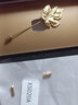 IFSONG美宋 男士胸针领针 时尚西服配饰主持人西装胸花女士简约金色别针 金色枫叶XS020A 实拍图