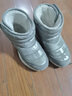 哈比熊童鞋儿童雪地靴男童靴子加绒棉鞋女童短靴AW7089 灰色32码 实拍图