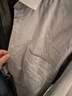 恒源祥保暖衬衫男士加绒加厚秋冬季纯色商务正工装宽松职业白色长袖衬衣 灰色 M06-958桑 44 （180/108A） 实拍图