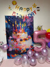 多美忆生日场景布置男女孩生日气球装饰儿童生日快乐烟花挂布套装 实拍图