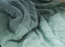 洁丽雅（Grace）塔芙绒毛毯加厚 双面绒盖毯宿舍毯子披肩午休毯 茶绿 2*2.3M2100G 实拍图