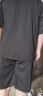 卡度顿大码男装胖子短袖T恤男加肥加大运动套装夏季半袖五分短裤肥佬装 黑色 4XL 晒单实拍图