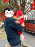 迷你巴拉巴拉儿童羽绒服宝宝轻暖连体衣男女童外出爬服 中国红60611 90cm 实拍图