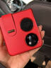 皇上请进 适用华为p50 pocket手机壳 折叠屏手机pocke 2保护套超薄pockets真皮支架全包防摔男女外壳 P50 pocket /PocketS【瑞红色】 实拍图