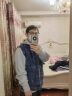真维斯时尚牛仔衣马甲男外套春夏季2025新款大码工装背心外搭开衫 蓝色 XL 实拍图
