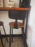 铁喜柱 吧台桌家用简约靠墙实木酒吧桌椅组合咖啡厅奶茶店阳台长条桌子 实木吧椅坐高75CM 圆形坐垫 实拍图