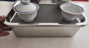 TMJD MISS潮汕不锈钢茶盘不锈钢潮汕功夫茶盘长方形壶承干泡台储水式饺子沥 【加深套装】32×22×7 实拍图