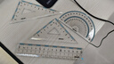 得力（deli）15cm高透系列高考中考学生直尺三角尺量角器绘图组合套尺4件套开学必备文具 实拍图