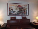 迅典国画山水画鸿运当头挂画客厅装饰画办公室字画风水画沙发背景墙画 F款【鸿运当头】 实木带框205*115CM(有机玻璃） 实拍图