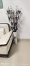 鑫达特雪梅花胶花仿真假花客厅摆放花卉落地高带花瓶电视柜旁摆件SN9266 白 紫带瓶价格 实拍图