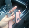 镶钻奔驰钥匙套C200C260L E300L GLC300GLA200GLE350S350钥匙包壳 奔驰镶钻粉色真皮钥匙套+镶钻双用钥匙扣 实拍图