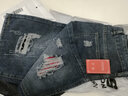 宇项夏季新款短裤男士薄款五分裤牛仔百搭青少年潮流复古大破洞中马裤 深蓝色 L(30 31) 实拍图