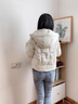 佰蓝娇羽绒服女短款2025冬季女装新款高端时尚品牌小个子白鸭绒加厚外套 白色 M （推荐105斤以下） 实拍图