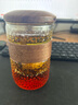 全度（Quandu） 办公杯茶杯玻璃杯办公室水杯子过滤喝茶水分离杯泡绿茶红茶杯 胡桃木三件杯烟灰色350ml 实拍图