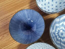 波佐見 日本进口青花陶瓷日式饭碗釉下彩圆形小碗分餐餐具用品套装家用 蓝绘5件套小碗11.5cm*6cm*250ml 实拍图