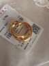 菜百首饰 黄金耳饰 足金时尚经典刻面花纹耳环  HJ 黄金耳饰 约3.89g 实拍图