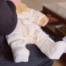 博睿恩（Pureborn）摇粒绒保暖婴儿鞋新生儿软底步前鞋子秋冬装宝宝脚套 本白色 S 长10cm 实拍图