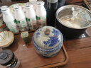 来尊景德镇仿古手绘茶叶罐青花千里江山中式陶瓷普洱茶盒茶罐茶道配件 老陶泥茶叶罐【千里江山】简装 实拍图