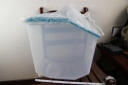 苏立得 装米桶储米箱米缸塑料家用厨房防潮防虫面粉收纳盒子 30斤大号透明蓝色带米杯 实拍图