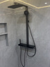 金牌厨柜恒温淋浴花洒套装枪灰色智能数显增压花洒全套方杆 枪灰色方杆-冷热款 实拍图