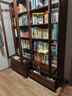 天坛家具书柜 环保实木榆木板木组合书柜 玻璃门书橱 现代新中式书柜 四门 长1590mm宽325mm高2100mm 实拍图
