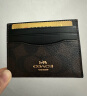蔻驰（COACH）【官方直供】女士CARD CASE证件包卡包PVC配皮深棕拼色CH415IMAA8 晒单实拍图