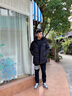 鸭鸭（YAYA）【238g高充绒】羽绒服中长款男士2025年冬季连帽保暖加厚防寒外套 黑色YE2B008875W 【新国标90高充绒/-20°抗寒】 XL 180 实拍图