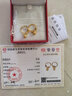 蝶菡老凤凰黄金耳环女999足金磨砂圆珠耳坠耳饰耳圈送礼女友送妈妈 约4.95克 晒单实拍图