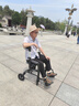 HOEA德国老人助力行走器助力车老年人轻便可折叠代步车手推车便携轮椅 601H酷炫黑+升级加固+脚踏可拆卸 实拍图