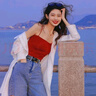 多菲尼森（dophnison）吊带背心女红色带胸垫内搭外穿少女抹胸内衣纯欲辣妹显瘦打底上衣 红色长版(80-135斤） 均码 实拍图