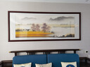 汉傲名家手绘国画客厅装饰画沙发墙画书房挂画水墨山水画风景画办公室 金秋十月 装裱含实木框 219*89cm 实拍图