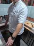 丽都依臣厨师工作服 白色长袖秋款厨师服单上衣酒店食堂餐饮厨师工作服男女吸汗透气 实拍图