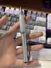 uni三菱按动中性笔UMN-207GG软握笔按动式签字笔0.7mm水笔记号笔商务办公会议学生刷题黑笔 银色+0.7黑笔芯(UMR-87)*5支 实拍图