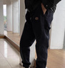 真维斯（Jeanswest）休闲裤男款2025秋冬季新款工装裤男士宽松束脚加绒运动长裤子男裤 666黑色(常规） 2XL 码 实拍图