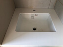 FOAO 德国大容量平底台下盆卫生间方形洗脸盆石下盆陶瓷嵌入式洗手盆 20寸单盆+数显龙头套装 实拍图