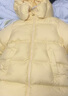 笛莎（DEESHA）童装女童和暖系列三防中长版防寒儿童羽绒服2025冬季新款女宝外套 杏仁黄 110 实拍图