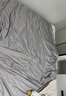 雅鹿水洗冰丝四件套夏季冷感裸睡床单被套双拼色刺绣被罩家用床上用品 曼森-山灰+中灰【凉感适合裸睡】 1.8m 床单款 四件套【被套2*2.3m】 实拍图
