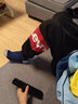 Levi's 李维斯童装男女童连帽经典蝙蝠标卫衣春秋纯棉儿童舒适针织上衣 正黑色 140 /68 【建议身高128-140cm】 实拍图