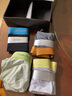 CabraKalani男士内裤男新疆长绒棉透气四角中腰青少年平角宽松大码冰丝短裤头 C品牌专柜灰黄蓝黑无痕莫代尔 4条 2XL （建议135-150斤） 实拍图