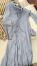 无印良品（MUJI）女式 粘纤混 衬衫领 长袖连衣裙 女装长裙裙子 BC2J2A4S 烟熏蓝色 L(165/88A) 晒单实拍图