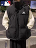 春秋冬季羽绒棉马甲男士宽松潮牌背心外穿坎肩男马夹保暖外套女 AD9957黑色 M （建议70-90斤） 实拍图