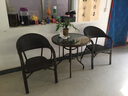 紫叶（ziye） 户外桌椅 藤椅组合 阳台桌椅三件套 休闲庭院小茶几室外藤编餐桌 2【升级藤椅】+1【D80圆桌】 实拍图