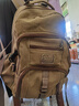创衿新款复古男士双肩包潮流帆布男背包大容量户外背包休闲旅行背包 卡其色 加固版+防雨罩 实拍图
