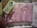 玛丽亚·古琦（MARJA KURKI）生日礼物送长辈纯色保暖流苏进口羊毛围巾女礼盒装平川放歌粉色 实拍图
