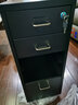 盛京家用办公桌下抽屉柜带锁移动小柜子文件柜储物矮柜收纳铁皮铁皮柜 黑色5抽带锁 实拍图